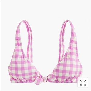 *NWT* J. CREW Gingham Bikini Top
